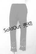 axes femme / 裾レースレギンスパンツ M 黒 Y-25-11-22-245-AX-PA-SZ-ZY