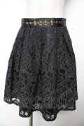 axes femme / ウエストビジューオパールスカート M 黒 Y-25-11-22-249-AX-SK-SZ-ZY
