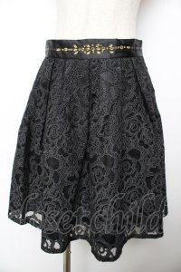 axes femme / ウエストビジューオパールスカート M 黒 Y-25-11-22-249-AX-SK-SZ-ZY
