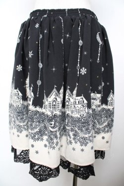 画像2: axes femme / シルエット柄スカート M 黒 Y-25-11-22-253-AX-SK-SZ-ZY