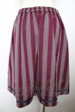 画像2: axes femme POETIQUE / グログランテープレジメンタルフレアスカート M ワイン Y-25-11-22-256-AX-SK-SZ-ZY