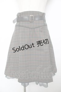 axes femme POETIQUE / ベルト付タックミニスカート  グリーン Y-25-11-22-257-AX-SK-SZ-ZY