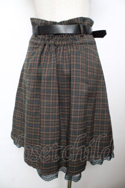 画像2: axes femme POETIQUE / ベルト付タックミニスカート  グリーン Y-25-11-22-257-AX-SK-SZ-ZY