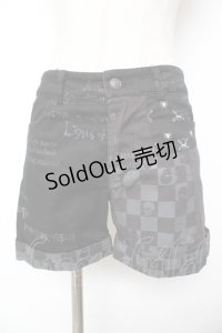 h.ANARCHY / スカルptショートパンツ  黒 Y-25-11-22-262-HN-PA-SZ-ZY