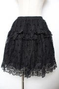 PUTUMAYO / スカル×ドットシフォンスカート F 黒 Y-25-11-22-263-PT-SK-SZ-ZY