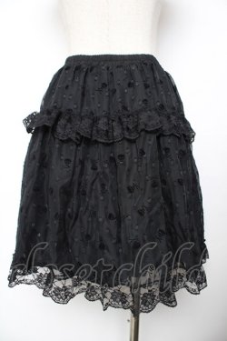 画像2: PUTUMAYO / スカル×ドットシフォンスカート F 黒 Y-25-11-22-263-PT-SK-SZ-ZY