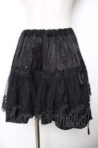 BPN / チュールフラワーカットワークレーススカート M 黒 Y-25-11-22-264-GO-SK-SZ-ZY
