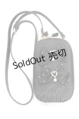 Rojita / ハートビジューリボンマルチミニショルダー  黒 Y-25-11-22-030-LO-BG-SZ-ZT487