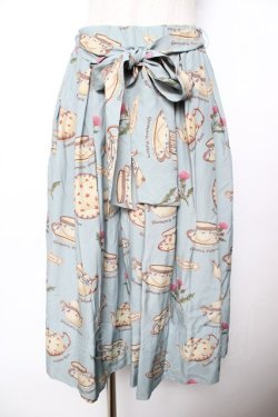 画像1: Jane Marple / Tea for twoドレススカート  ブルーグレー Y-25-11-22-268-JM-SK-SZ-ZY