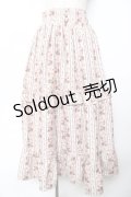 axes femme kawaii / ストライプローズ柄スカート  生成り Y-25-11-22-269-AX-SK-SZ-ZI