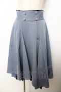 axes femme / アシメ×フレアミディスカート  ブルー Y-25-11-22-270-AX-SK-SZ-ZY