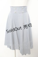 axes femme / アシメ×フレアミディスカート  ブルー Y-25-11-22-270-AX-SK-SZ-ZY