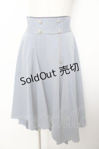 axes femme / アシメ×フレアミディスカート  ブルー Y-25-11-22-270-AX-SK-SZ-ZY