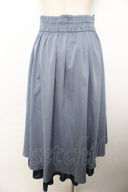 画像2: axes femme / アシメ×フレアミディスカート  ブルー Y-25-11-22-270-AX-SK-SZ-ZY