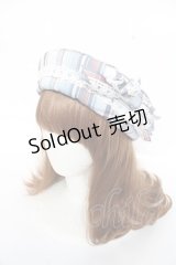 Virally / タータンチェックベレー  サックス Y-25-11-22-033-LO-AC-SZ-ZY