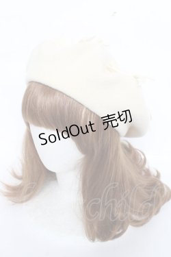 画像2: Jane Marple / マルティプルリボンのベレー  生成り Y-25-11-22-034-JM-AC-SZ-ZY