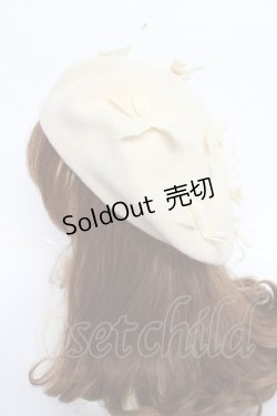 画像3: Jane Marple / マルティプルリボンのベレー  生成り Y-25-11-22-034-JM-AC-SZ-ZY