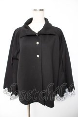 axes femme / ダンボールニットケープ F 黒 Y-25-11-24-042-AX-TO-SZ-ZY