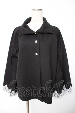 画像1: axes femme / ダンボールニットケープ F 黒 Y-25-11-24-042-AX-TO-SZ-ZY