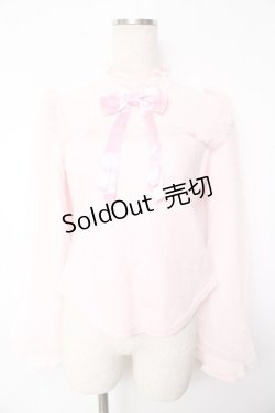 画像1: Angelic Pretty / 長袖メアリーリボンカットソー  ピンク Y-25-11-24-048-AP-TO-SZ-ZY