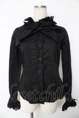 Angelic Pretty / レース襟ドールブラウス  黒 Y-25-11-24-049-AP-BL-SZ-ZY