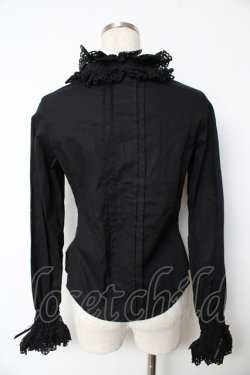 画像2: Angelic Pretty / レース襟ドールブラウス  黒 Y-25-11-24-049-AP-BL-SZ-ZY