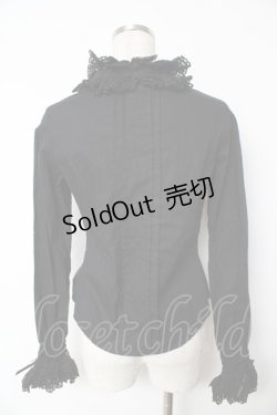 画像2: Angelic Pretty / レース襟ドールブラウス  黒 Y-25-11-24-049-AP-BL-SZ-ZY