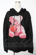 Amilige / Broken Heart Bearオーバーパーカー F ブラック Y-25-11-24-054-PU-TO-SZ-ZY