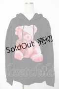 Amilige / Broken Heart Bearオーバーパーカー F ブラック Y-25-11-24-054-PU-TO-SZ-ZY