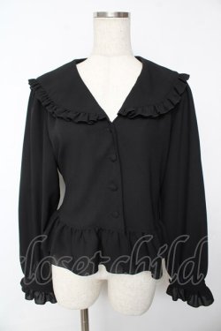 画像1: Physical Drop / セーラーオーバーブラウス  黒 Y-25-11-24-055-LO-BL-SZ-ZY