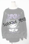 サンリオ / KUROMI 肩ZIP ロンＴ L ブラック Y-25-11-24-057-EL-TS-SZ-ZY