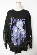 Amilige / BONDイラストプリントロングTシャツ F 黒 Y-25-11-24-058-PU-TO-SZ-ZY
