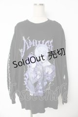 Amilige / BONDイラストプリントロングTシャツ F 黒 Y-25-11-24-058-PU-TO-SZ-ZY