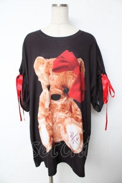 画像1: TRAVAS TOKYO / リボンベアBIG TEE F ブラック Y-25-11-24-060-PU-BL-SZ-ZY