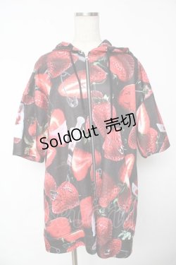 画像1: TRAVAS TOKYO / “医療系いちご”の半袖パーカー。 F ブラック Y-25-11-24-061-PU-TO-SZ-ZY