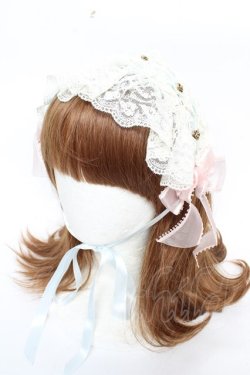 画像1: ALICE and the PIRATES / Victorian tear bottle柄ヘッドドレス  サックス Y-25-11-24-008-PA-AC-SZ-ZY