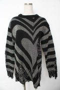 KILL STAR / Libi Sweater XS ブラック×シルバー Y-25-11-24-063-SL-TO-SZ-ZY