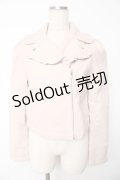 Ank Rouge / 2020年 Happy Ba フリルライダースジャケット M ピンク Y-25-11-24-066-CA-JA-SZ-ZY