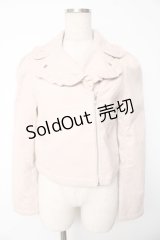 Ank Rouge / 2020年 Happy Ba フリルライダースジャケット M ピンク Y-25-11-24-066-CA-JA-SZ-ZY