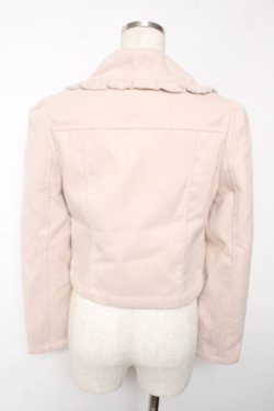 画像2: Ank Rouge / 2020年 Happy Ba フリルライダースジャケット M ピンク Y-25-11-24-066-CA-JA-SZ-ZY