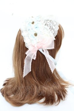 画像3: ALICE and the PIRATES / Victorian tear bottle柄ヘッドドレス  サックス Y-25-11-24-008-PA-AC-SZ-ZY