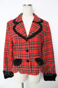 BABY, THE STARS SHINE BRIGHT / オリジナルタータンチェック天使ジャケット  赤 Y-25-11-24-070-BA-JA-SZ-ZY