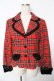 画像1: BABY, THE STARS SHINE BRIGHT / オリジナルタータンチェック天使ジャケット  赤 Y-25-11-24-070-BA-JA-SZ-ZY (1)
