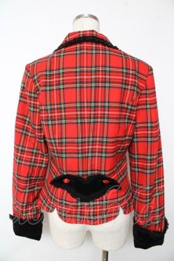 画像2: BABY, THE STARS SHINE BRIGHT / オリジナルタータンチェック天使ジャケット  赤 Y-25-11-24-070-BA-JA-SZ-ZY