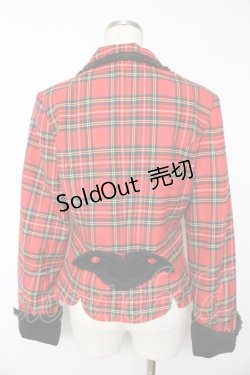 画像2: BABY, THE STARS SHINE BRIGHT / オリジナルタータンチェック天使ジャケット  赤 Y-25-11-24-070-BA-JA-SZ-ZT622