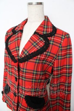 画像3: BABY, THE STARS SHINE BRIGHT / オリジナルタータンチェック天使ジャケット  赤 Y-25-11-24-070-BA-JA-SZ-ZY