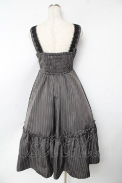 画像2: m petit by misako / TT*AOKストライプジャンパースカート M 灰 Y-25-11-24-073-LO-OP-SZ-ZY