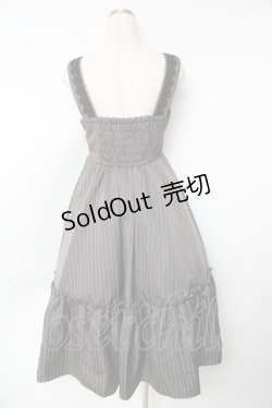 画像2: m petit by misako / TT*AOKストライプジャンパースカート M 灰 Y-25-11-24-073-LO-OP-SZ-ZY