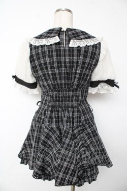 画像2: LIZ LISA / メッセージリボンツイードセットアップ 0 黒 Y-25-11-24-077-LO-OP-SZ-ZY