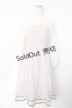 画像1: axes femme POETIQUE / チャイナボタンチュールワンピース M ピンク Y-25-11-24-078-AX-OP-SZ-ZY